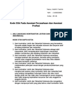 Kode Etik Asosiasi Perusahaan Dan Asosiasi Profesi