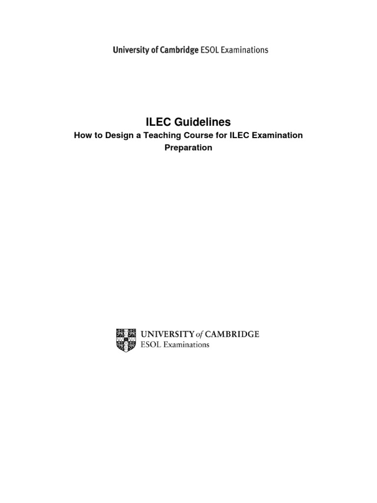 ILEC Course Design Guidelines | PDF | Question | Lawyer