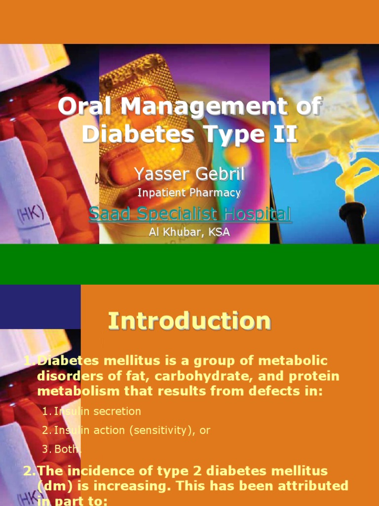 Oral Management of Diabetes Type II | PDF | Diabetes Mellitus Type 2 ...