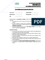 Section 3.0.2 Core Drilling Hazard Inspection List