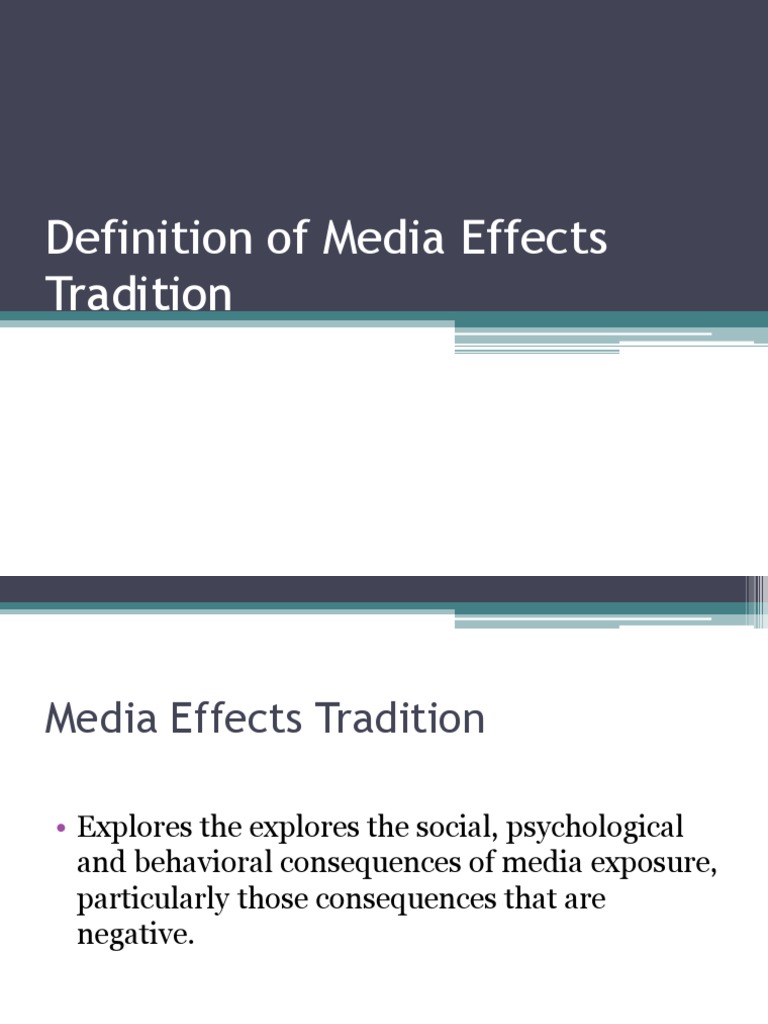 Understanding Media Effects and Consequences | PDF