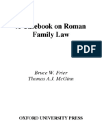 Case Book On Roman Family Law