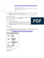 2.2.1.1 Identify The Input Devices Used For Text, Graphic, Audio and Video