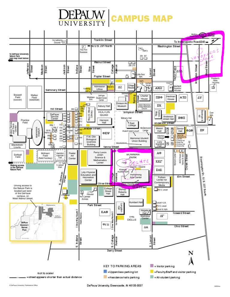 Depauw University Campus Map Depauw Map | Pdf | Leisure