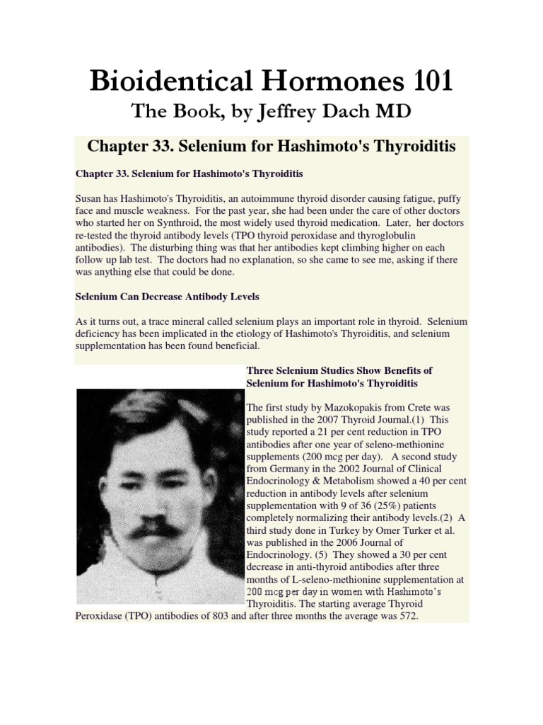Hashimoto Selenium PDF Thyroid Selenium