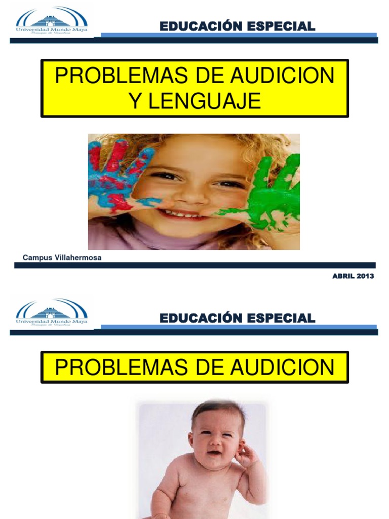 Problemas de Audicion y Lenguaje | PDF | Afasia | Especialidades Medicas