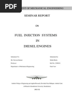 Report On Fuel Injection Systems in Diesel Engines