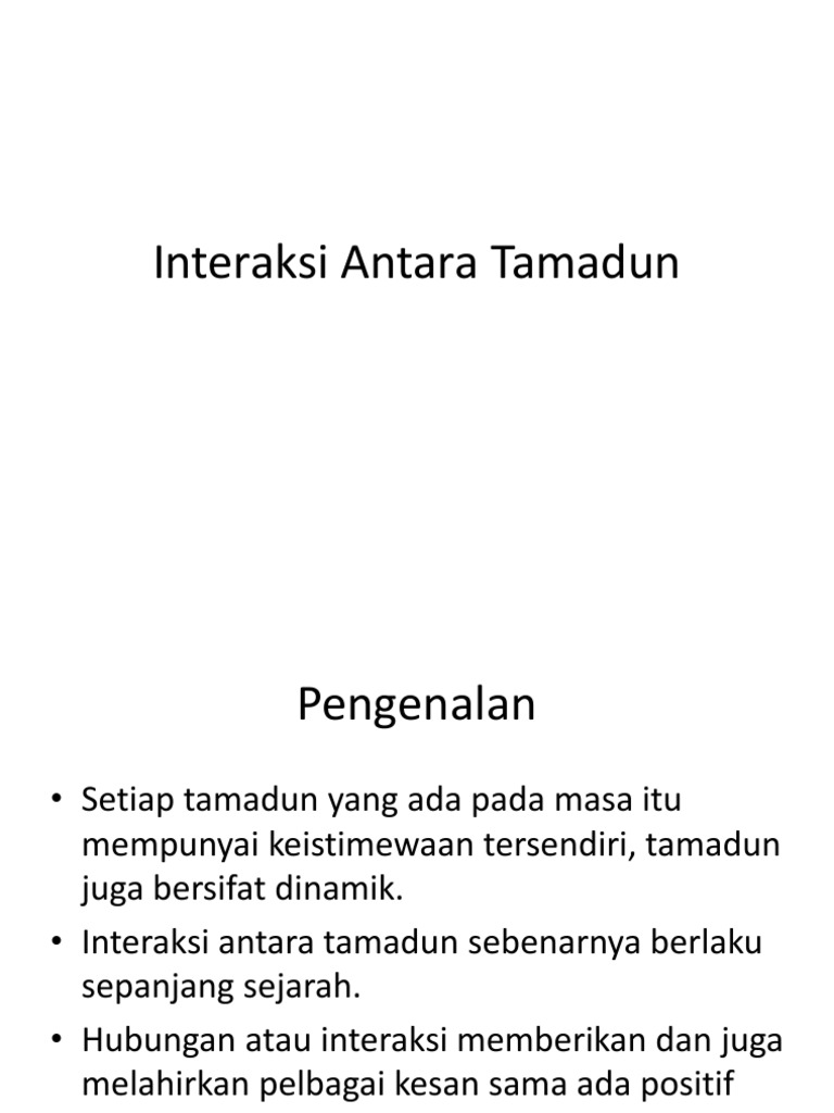 Interaksi Antara Tamadun Pdf