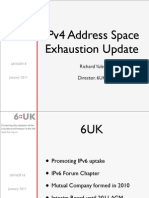 Ipv4 Address Space Exhaustion Update: Richard Yule Director, 6uk