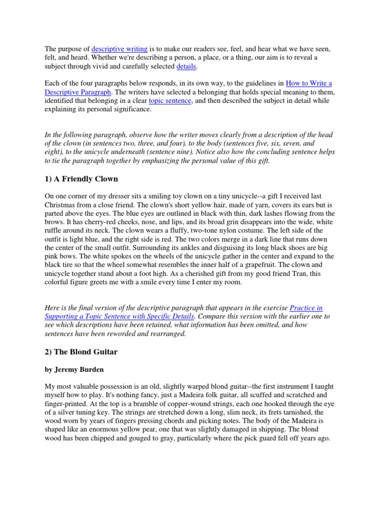 Describe a clown using adjectives picture