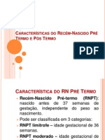 Características RN pre e pos termo (1)
