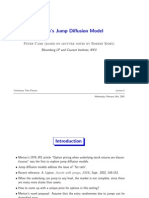 Merton's Jump Diffusion Model: Peter Carr (Based On Lecture Notes by Robert Kohn) Bloomberg LP and Courant Institute, NYU