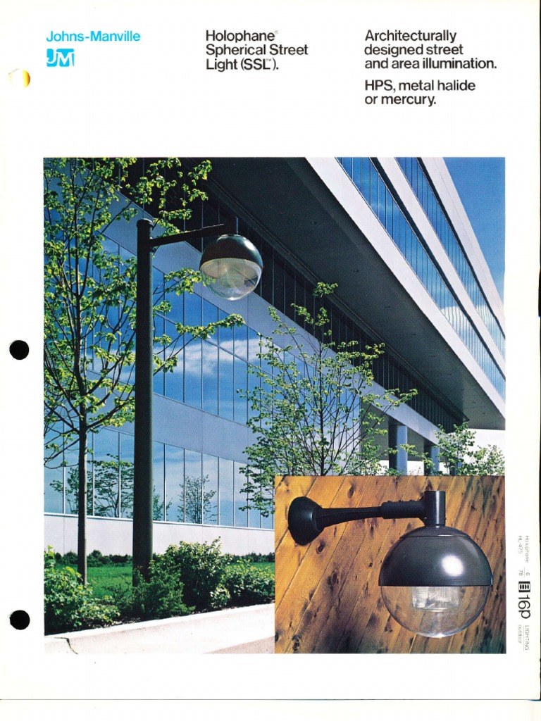 Holophane Spherical Street Light (SSL) Series Brochure 6-78