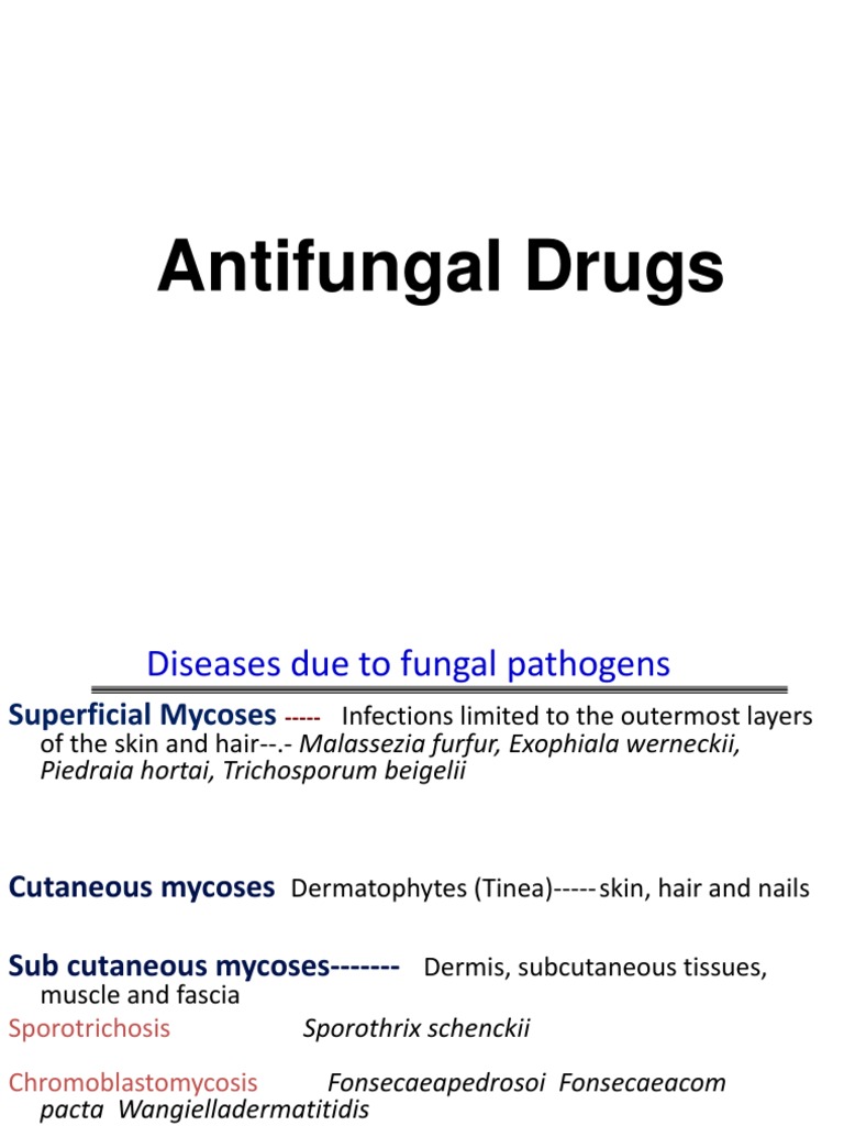 Antifungal Drugs Powerpoint (M) PDF Drugs Medicine