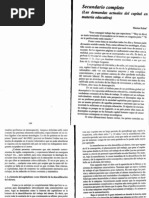 Secundario Completo. Las Demandas Actuales Del Capitalismo en Materia Educativa. Marina Kabat