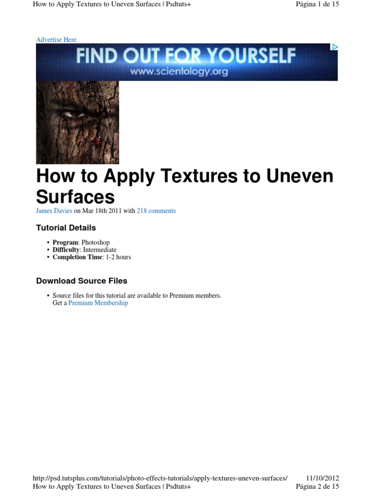 How To Apply Textures To Uneven Surfaces Tutorial Details PDF