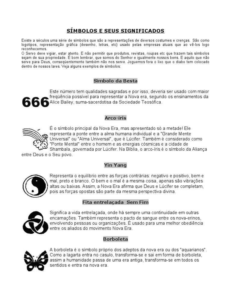 Simbolos Demoniacos E Seus Significados Quais São Os Símbolos