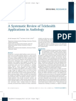 A Systematic Review of Telehealth Applications in Audiology: Original