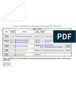 Exam Schedule for the Month of April- 2013