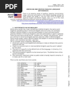 Differences British American Language