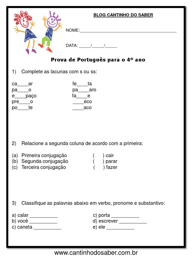 Prova Portugues 4 Ano | PDF