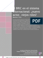 Turzi El BRIC en El Sistema Internacional Nuevo Actor Viejos Roles