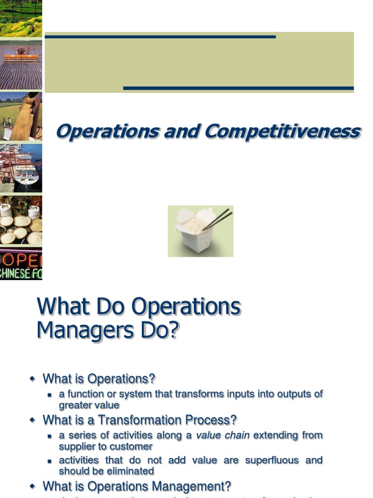 Operations Management and Competitiveness | PDF
