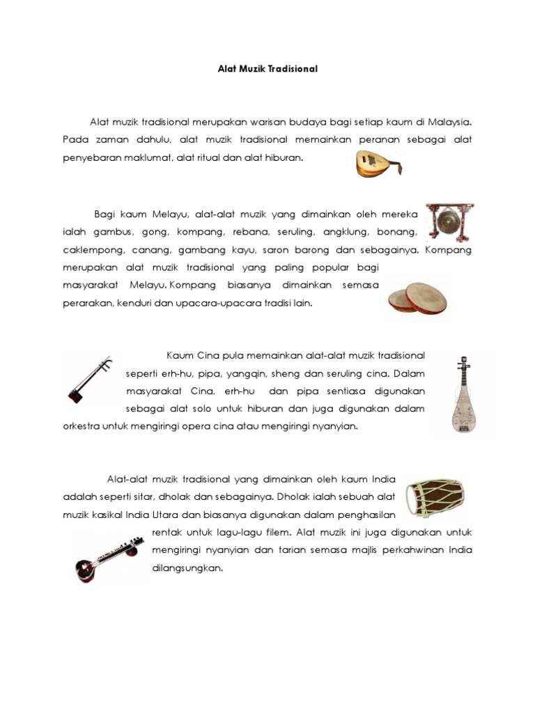 Alat Muzik Tradisional Pdf