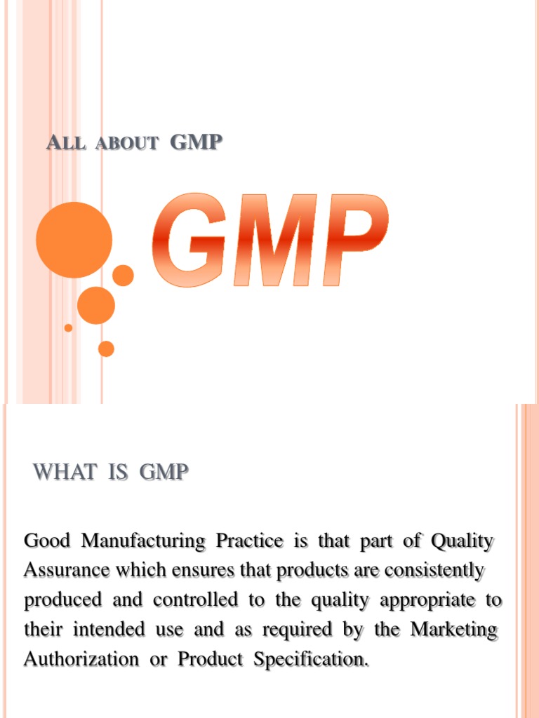 All about GMP.pptx Industries Pharmaceutical