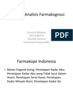 Tugas Standar Analisis Farmakognosi