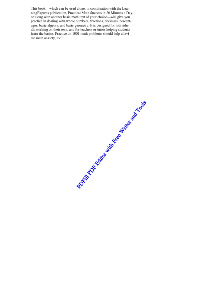 1001 Math Practice Problems Guide | PDF