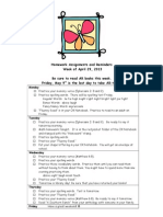 Homework Assignments and Reminders Week of April 29, 2013 Be Sure To Read AR Books This Week. Friday, May 9 Is The Last Day To Take AR Tests