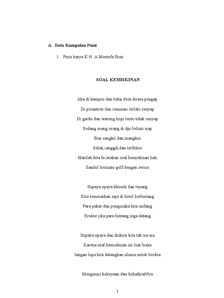 Analisis Puisi Smter 7