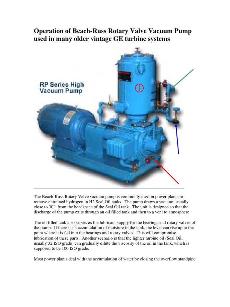 Reference BeachRuss Vacuum Pump Operation Motor Oil Pump
