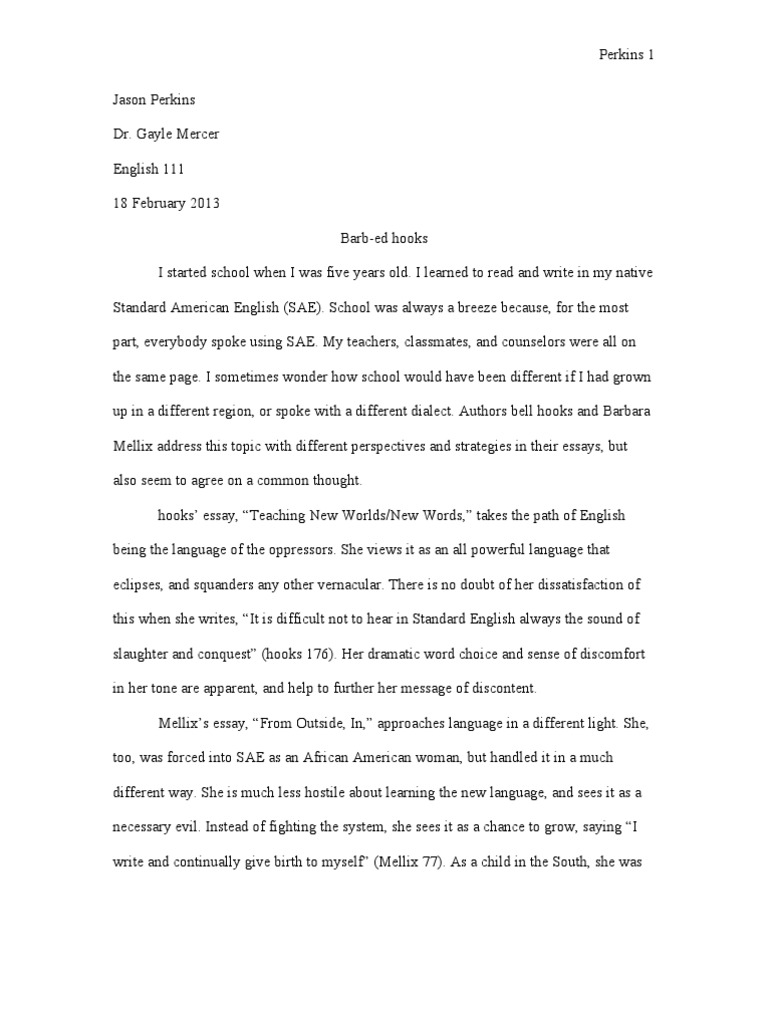 compare and contrast essay hook example