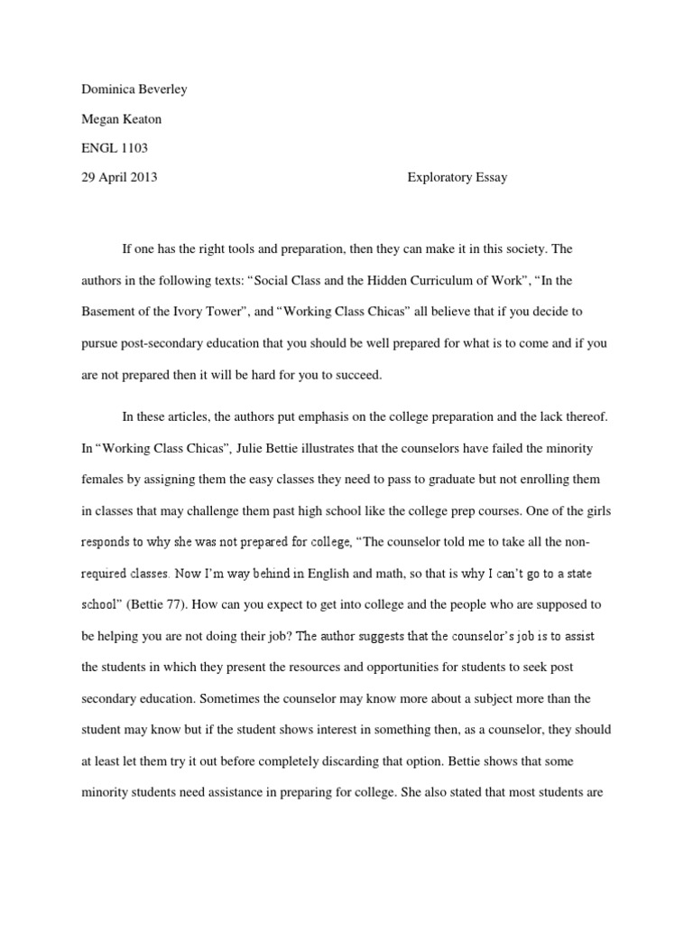 Exploratory Essay: How to Write an Excellent Paper