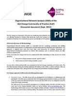 Organizational network analysis (ONA) of the SEA change community of practice (CoP) - Discussion document