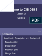 Welcome To CIS 068 !: Lesson 9