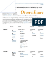 Diversificare.ro-tabelul Diversificrii Alimentaiei Pentru Bebelui i Copii