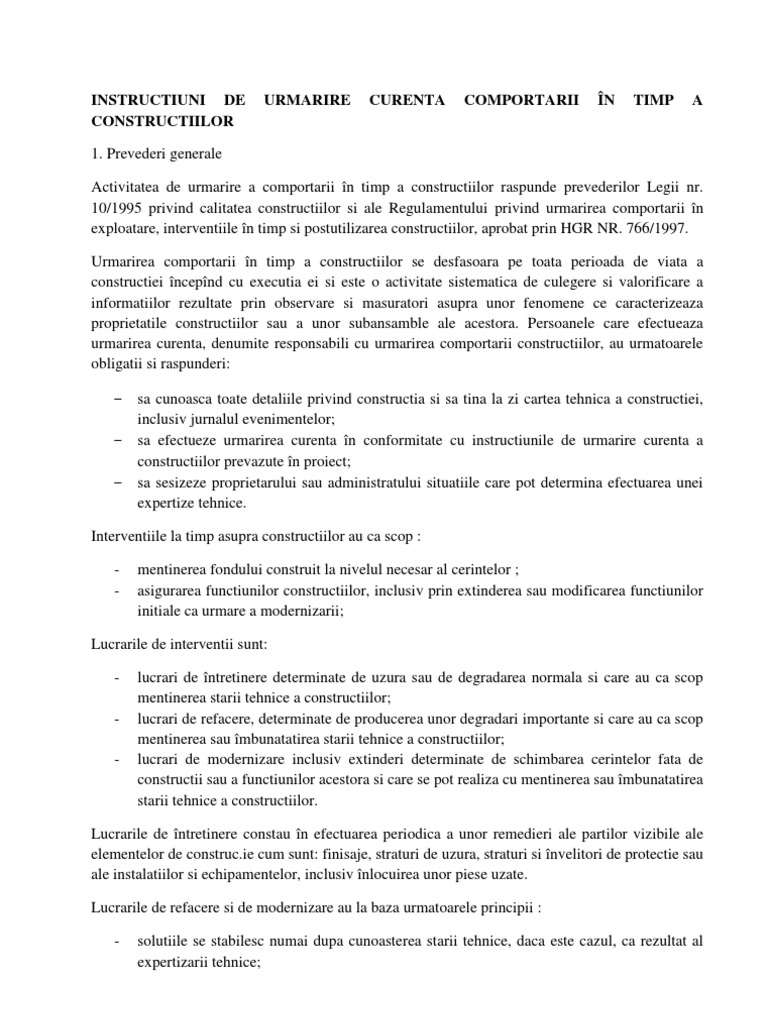 Instructiuni Urmarire In Timp Constructii