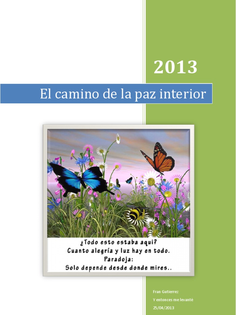 El Camino de La Paz Interior PDF | PDF | Temor | Amor