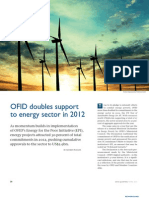 OFID Doubles Support To Energy Sector in 2012