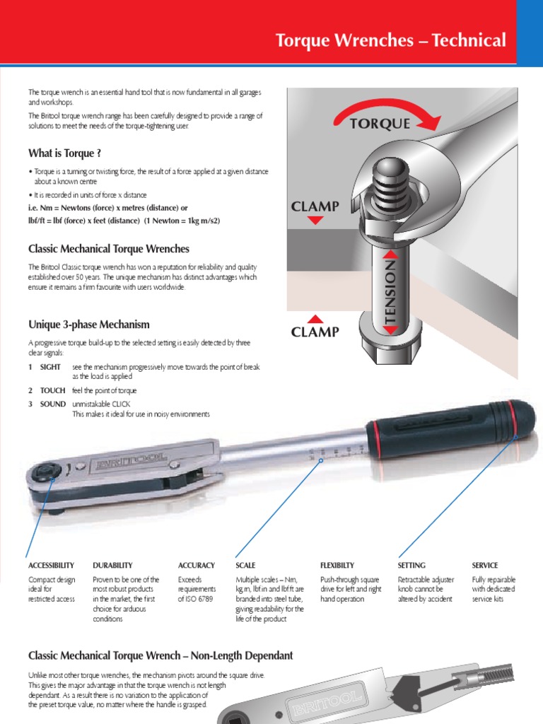 Britool TORQUE WRENCH PDF PDF Torque Metre