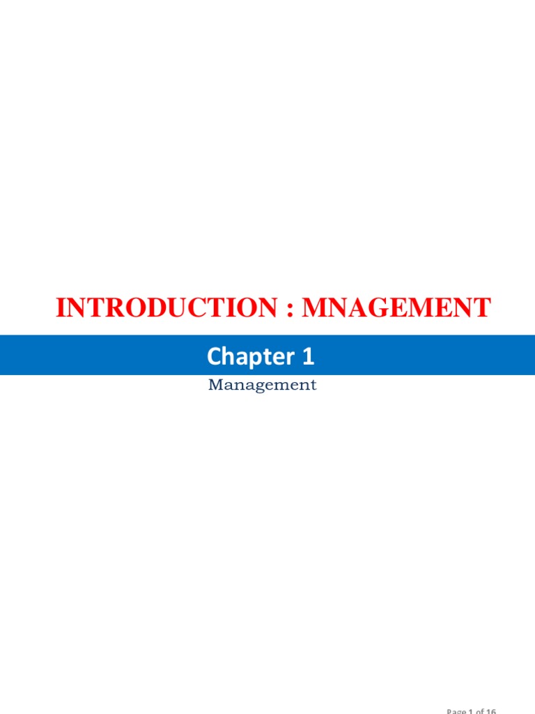 Introduction Management | PDF | Goal | Piece Work