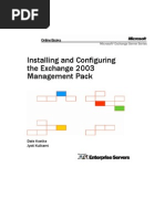 Installing and Configuring the Exchange 2003 Management Pack
