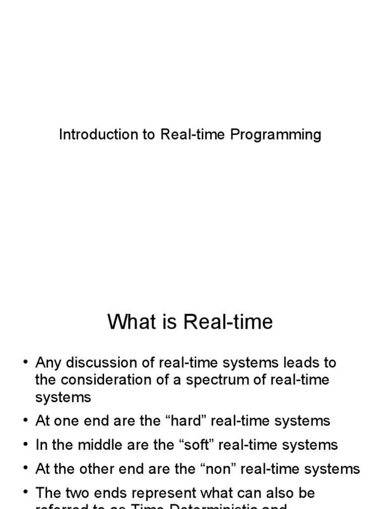Introduction To Real-Time Programming | PDF | Real Time Computing ...