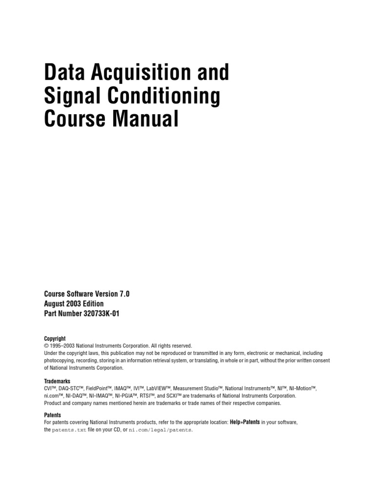 DAQ Course | PDF | Data Acquisition | Digital Signal