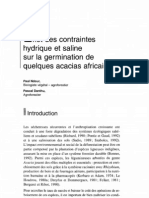 E F F e T Des Contraintes Hydrique Sur Germination PDF