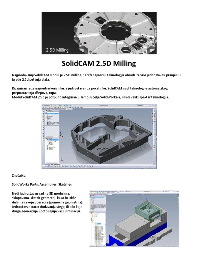 SolidCAM 2.5D Milling Guide | PDF