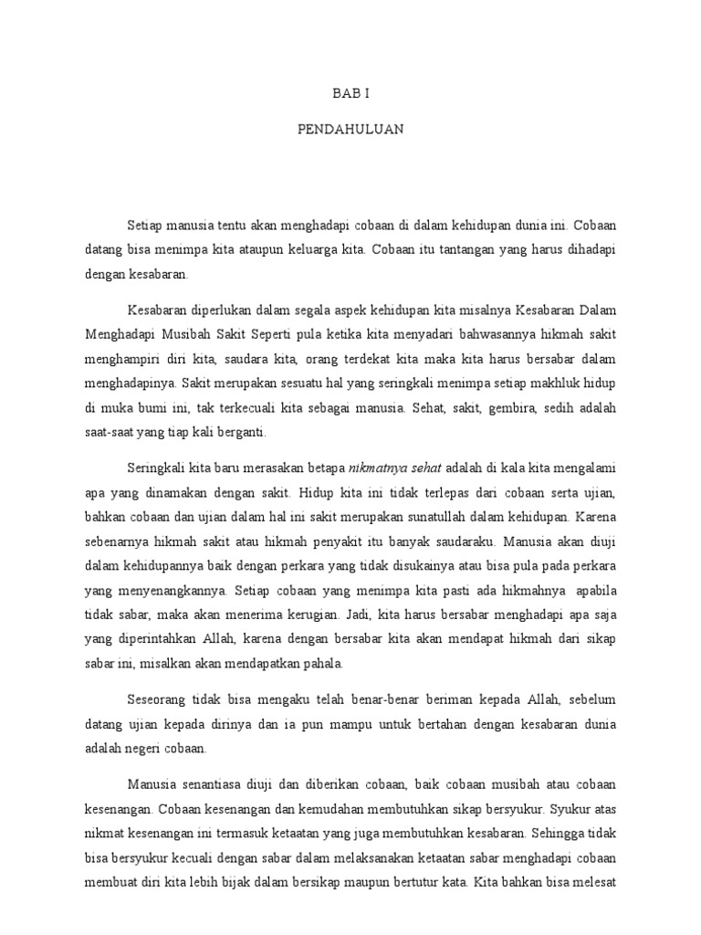 Sabar Dl Menghadapi Musibh Pdf